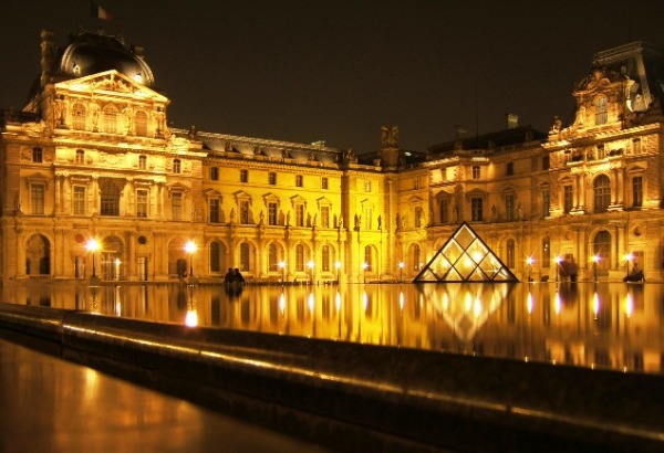 Louvre at night, Paris