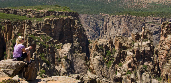 Shannon at the Black Canyon of the Gunnison
