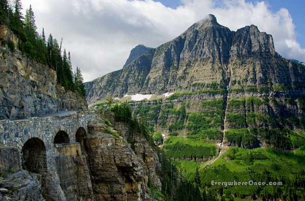 Glacier National Park Going to the Sun Road Three Arches
