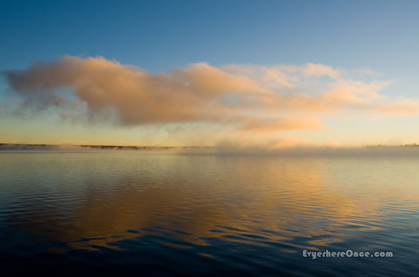 Lewis Lake Sunrise Yellowstone National Park Cloud Reflection