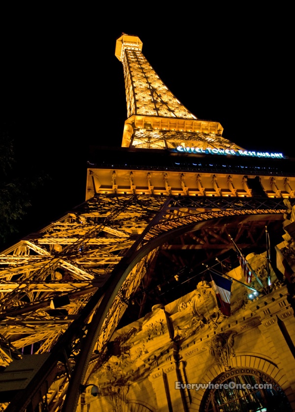 Las Vegas, Eiffel Tower, Paris, Night