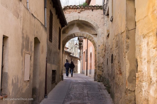 Walking the narrow streets of Segovia Spain