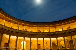 Alhambra Palace of Charles V at Night