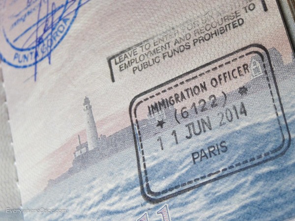 Passport Stamp, Paris