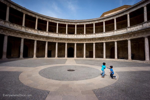 Playing Tag in Alhambra's Alhambra Palace of Charles V_