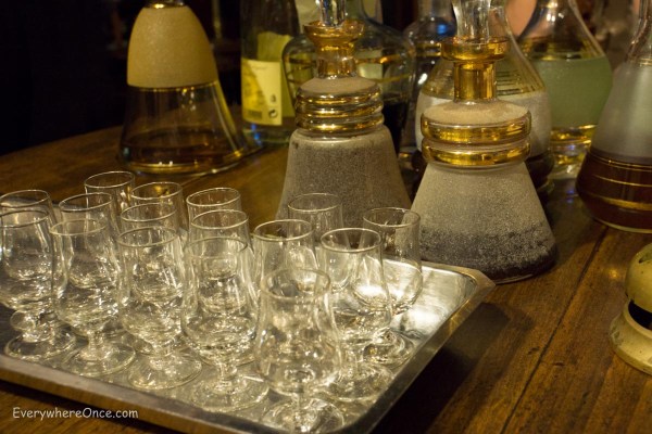 A selection of homemade liquors