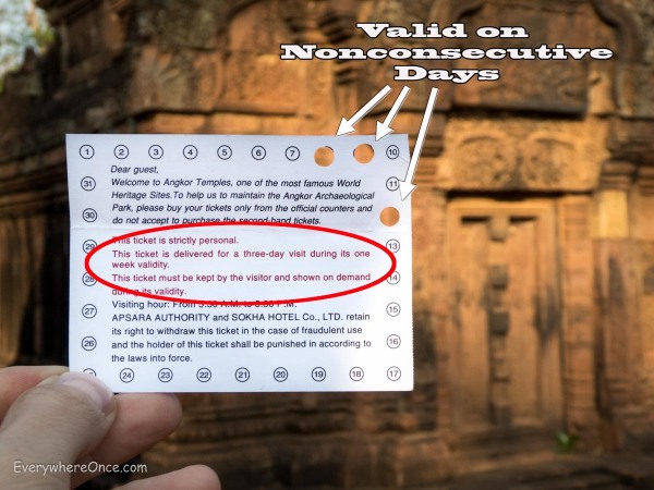 Angkor ticket rules