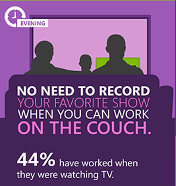 Work while watching tv