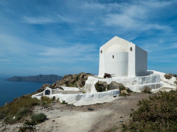 Hike from Thira to Oia Santorini Greece