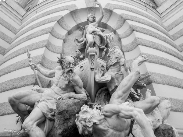 Vienna Hofburg Palace Fountain