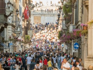 The Spanish Steps at night